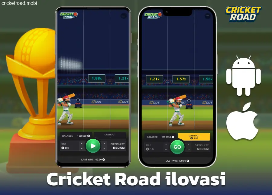 Cricket Road o‘yinchilari uchun mobil ilovani o‘rnatish