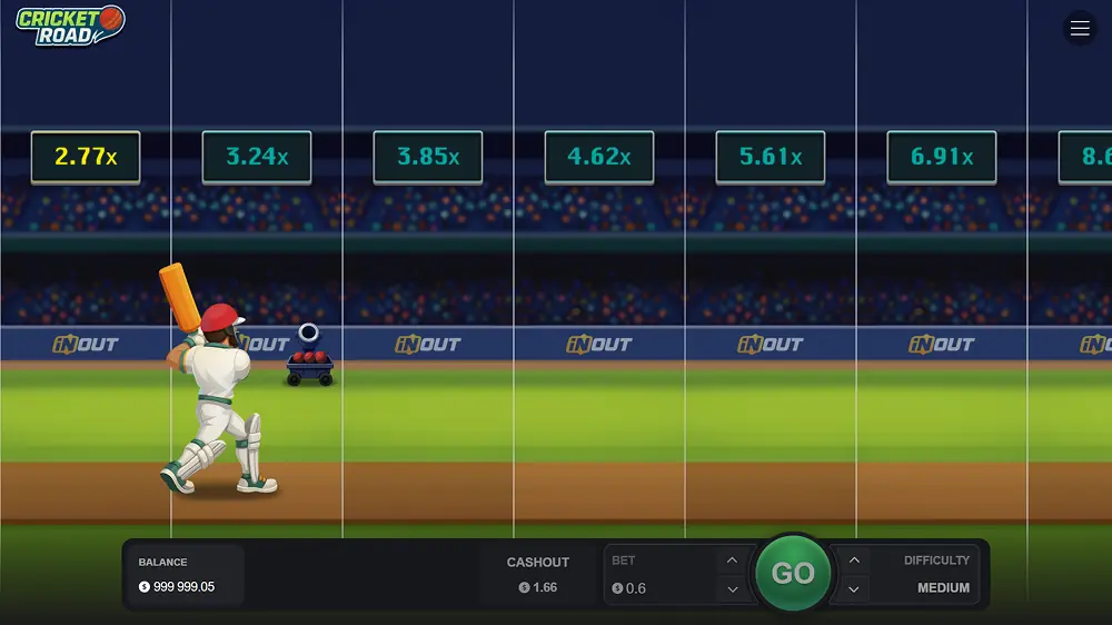 Screenshot of the second strike in Cricket Road