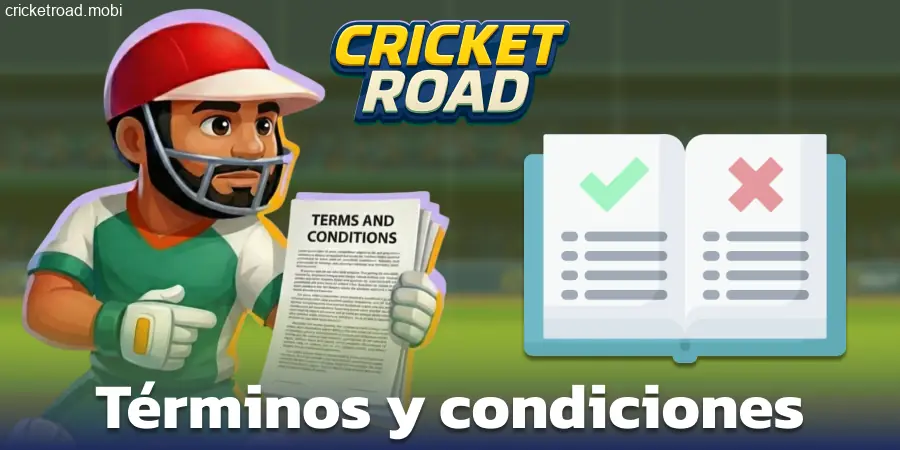 Reglas del sitio web de Cricket Road