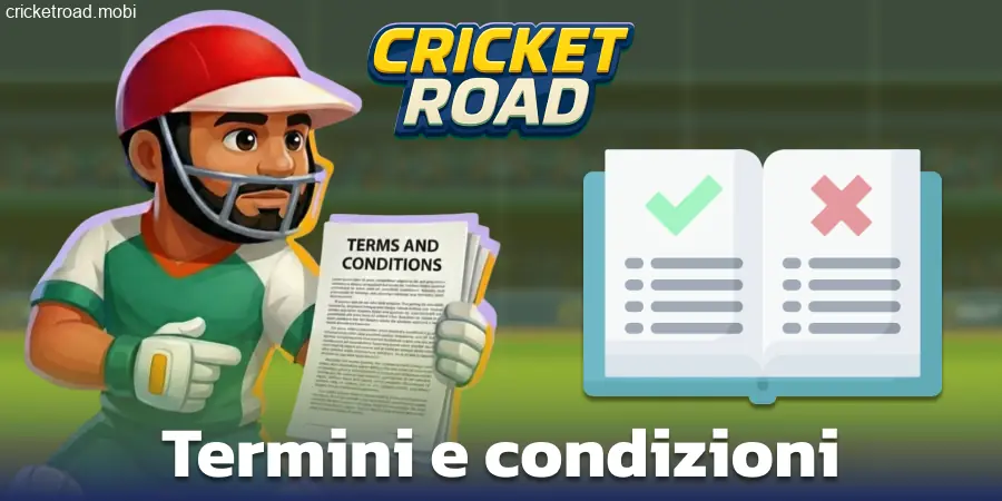 Regole del sito web di Cricket Road
